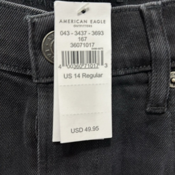 American Eagle Mom Jeans size 14 regular highest rise comfort fit stretch jeans - Picture 6 of 6
